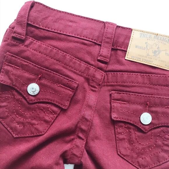 True Religion maroon straight leg jeans EUC 2T - Picture 6 of 7